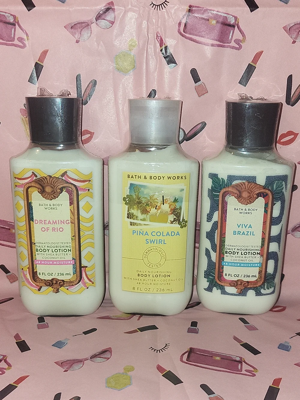 Bath & Body Works 3 Pc. Body Lotion Set Full Size Sealed 8 Oz. Ea.